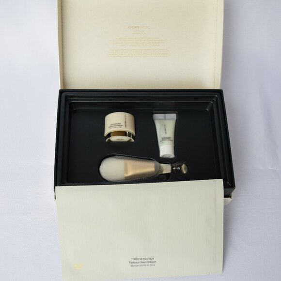 Amore Pacific Beauty Gift Set - 4pc, Mask Sheet, Mask Cream, Peeling Mask, Brush